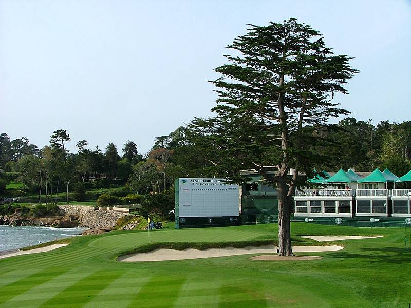 Pebble Beach Hole 18 third shot