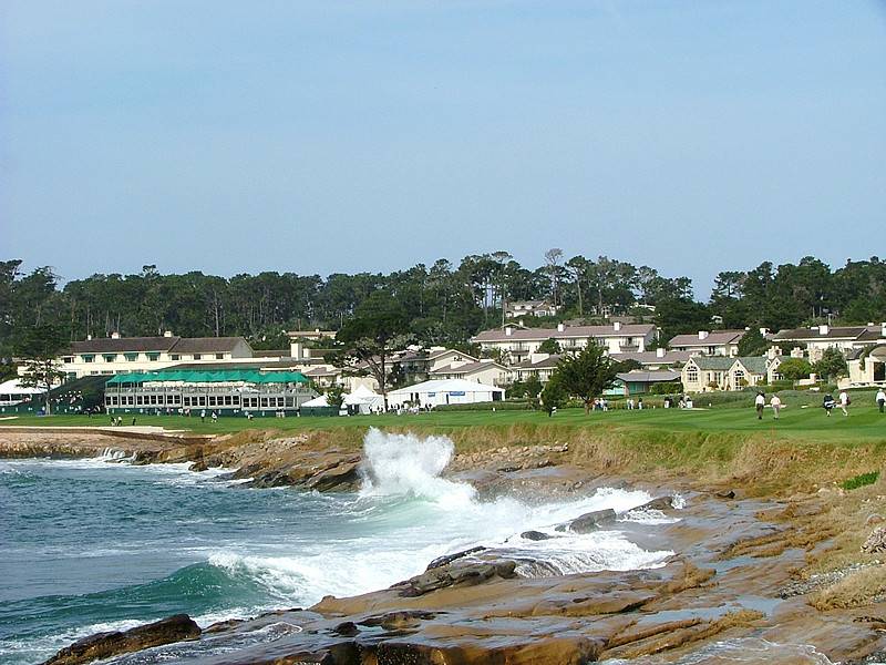 Pebble Beach Hole 18 shortcut line